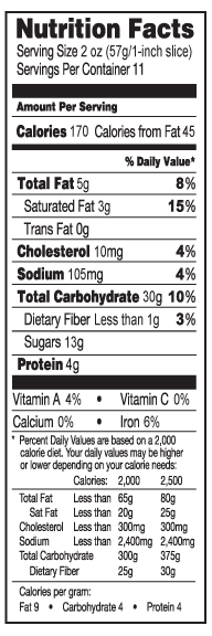 DFW Fundraising | Cinnamon Butter Braid Pastry Nutrition Facts | Bluebonnet Fundraising